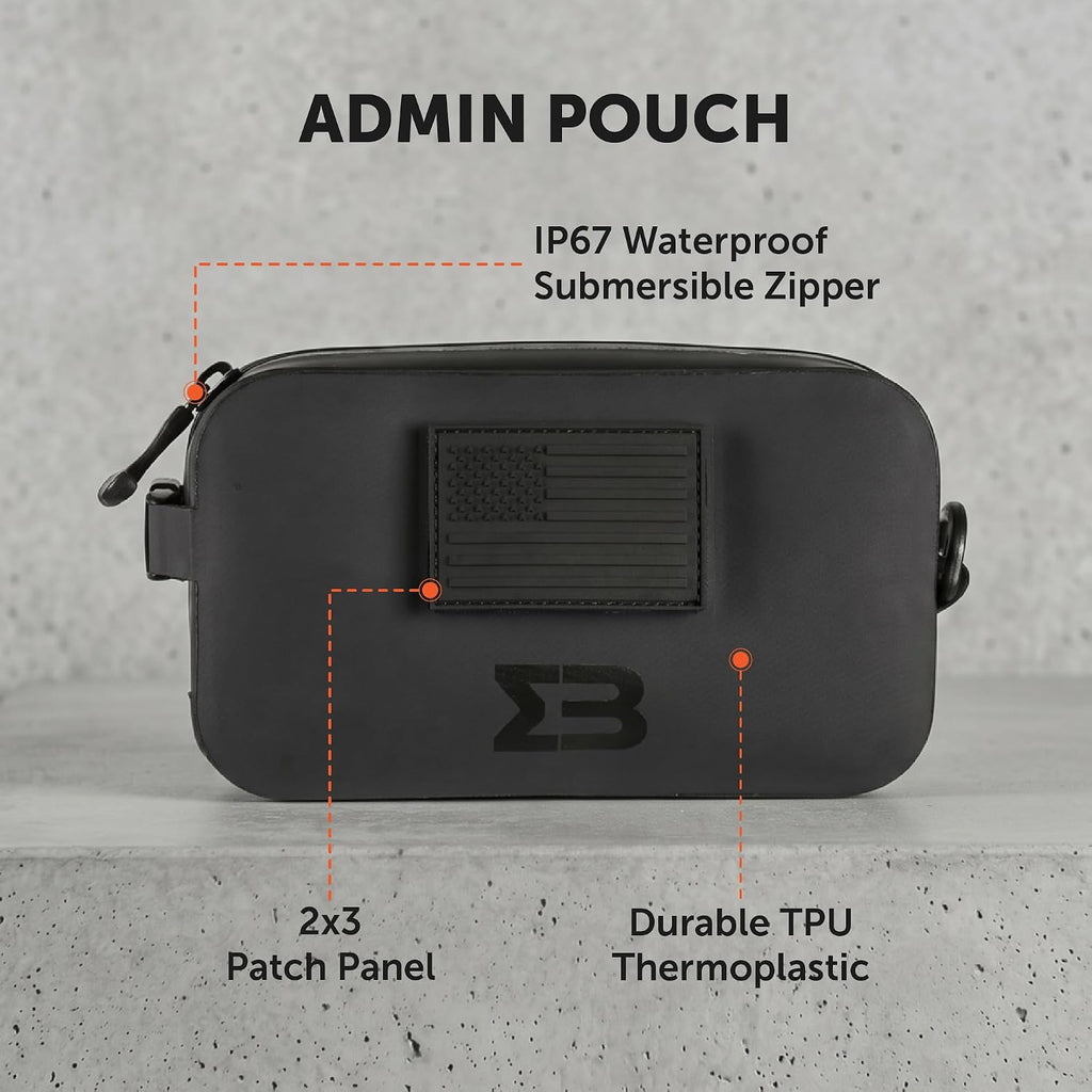 Waterproof Admin Pouch, IP67 Zipper Organizer for Electronics, Cables, Chargers, Travel Essentials and Everyday Carry