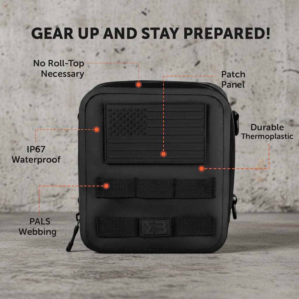 Large Waterproof Submersible Tactical MOLLE Pouch for Hiking, Boating, Tools and Gear. Durable Thermoplastic Design is Compatible with Backpacks, Tactical Belts, Waist Bags and More