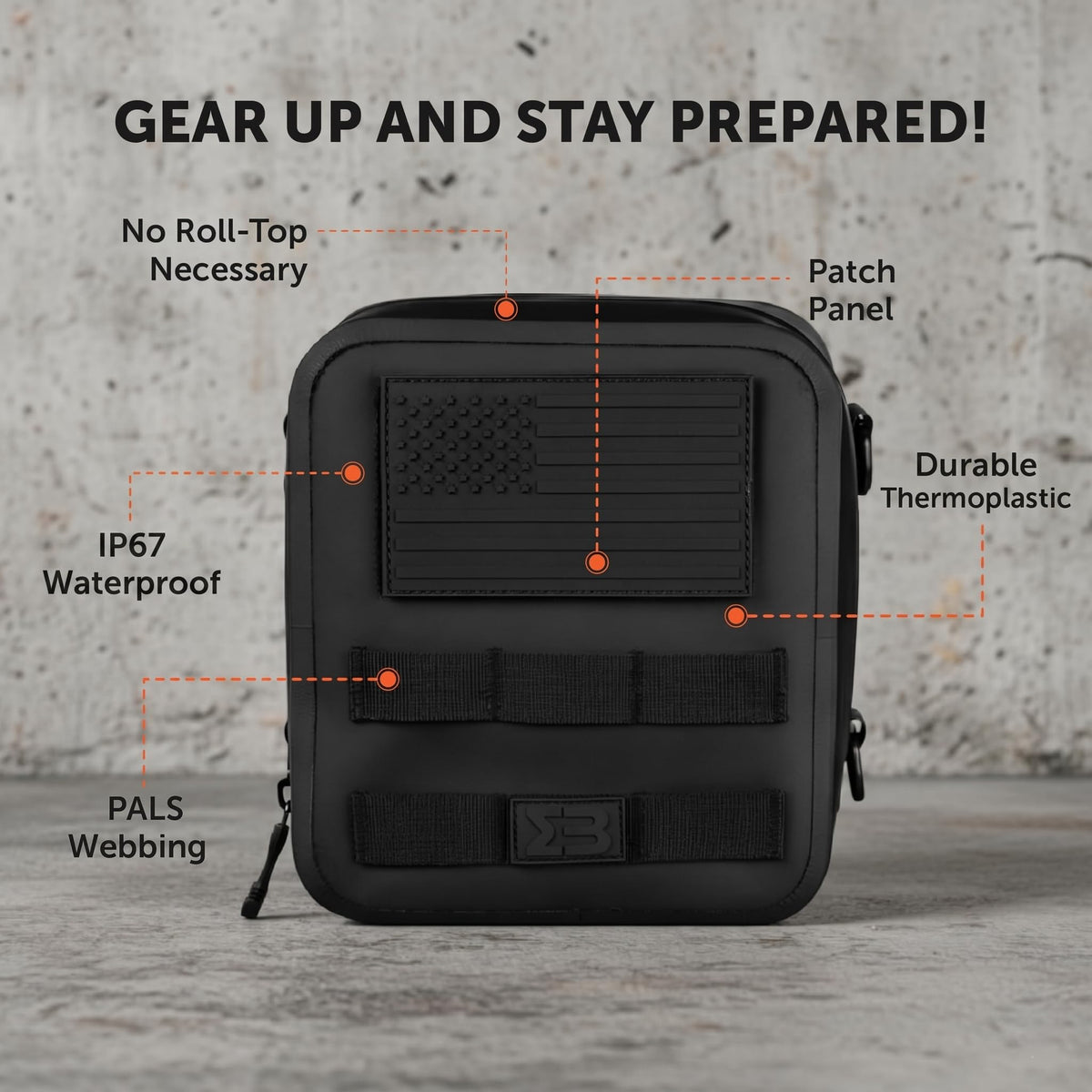 Large Waterproof Submersible Tactical MOLLE Pouch for Hiking, Boating, Tools and Gear. Durable Thermoplastic Design is Compatible with Backpacks, Tactical Belts, Waist Bags and More