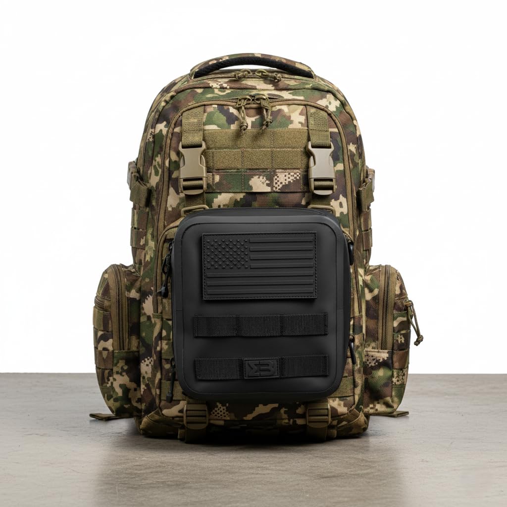Large Waterproof Submersible Tactical MOLLE Pouch for Hiking, Boating, Tools and Gear. Durable Thermoplastic Design is Compatible with Backpacks, Tactical Belts, Waist Bags and More