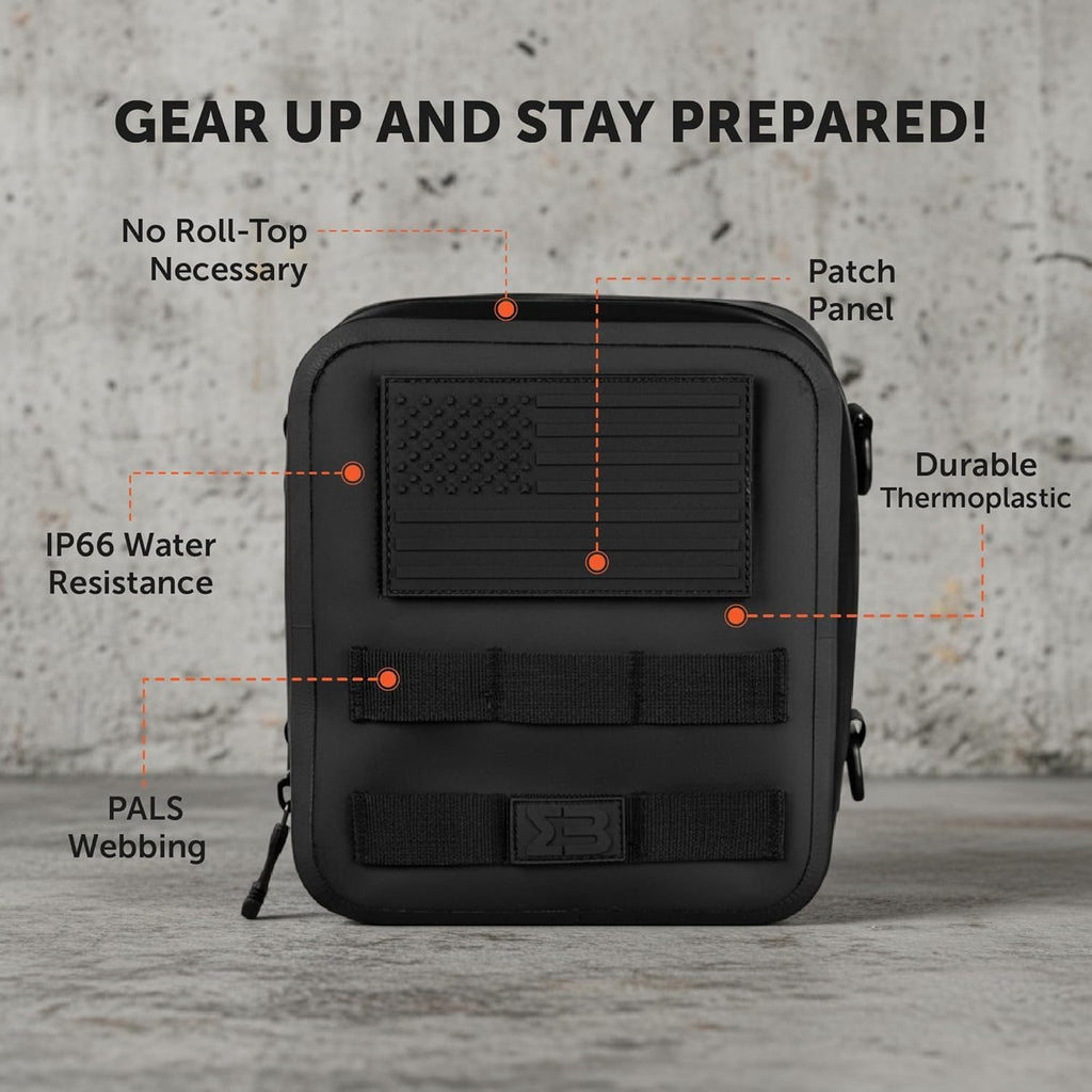 SealBags Small Water Resistant Tactical MOLLE Pouch for Hiking, Tools and Camping Gear. Durable Thermoplastic Design and Molle Compatible with Backpacks, Tactical Belts, Waist Bags and More