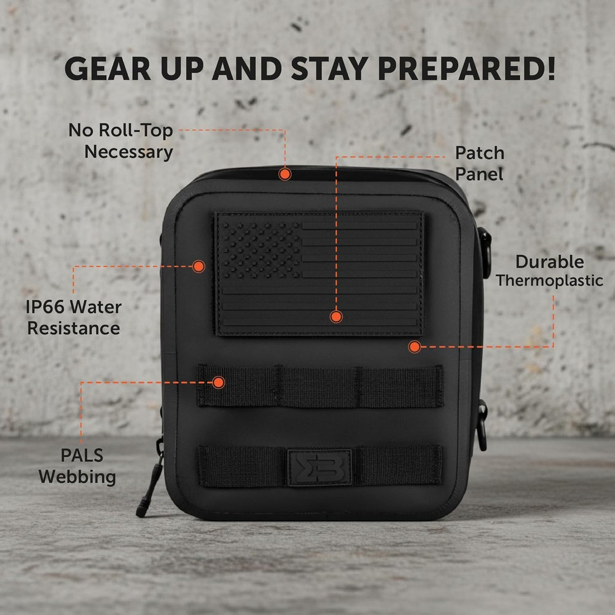 SealBags Small Water Resistant Tactical MOLLE Pouch for Hiking, Tools and Camping Gear. Durable Thermoplastic Design and Molle Compatible with Backpacks, Tactical Belts, Waist Bags and More
