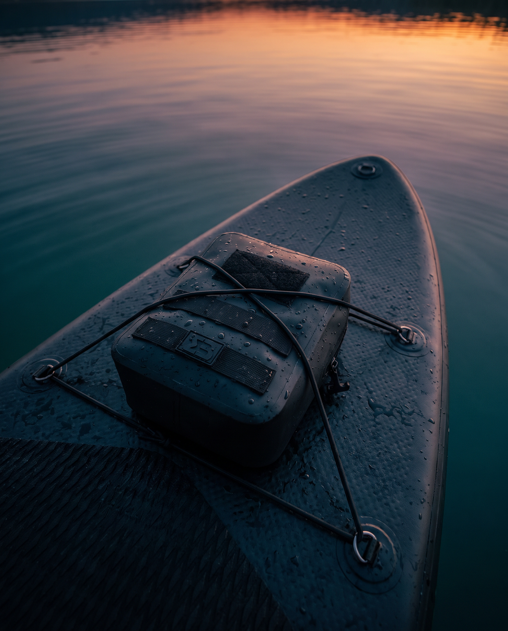 SealBags large MOLLE pouch strapped to a paddle board
