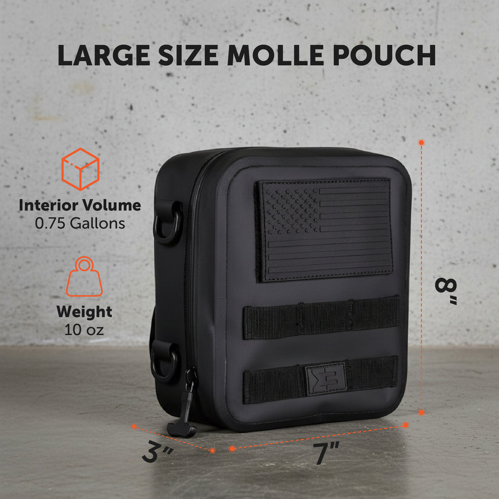 SealBags Large Water Resistant Tactical MOLLE Pouch