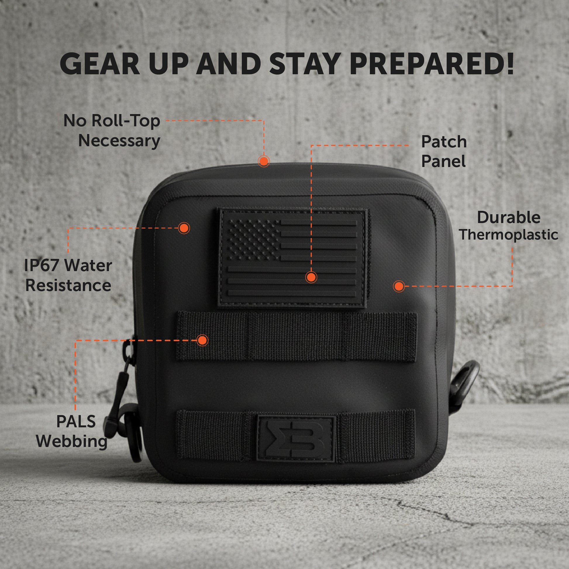 Small Waterproof Submersible Tactical MOLLE Pouch
